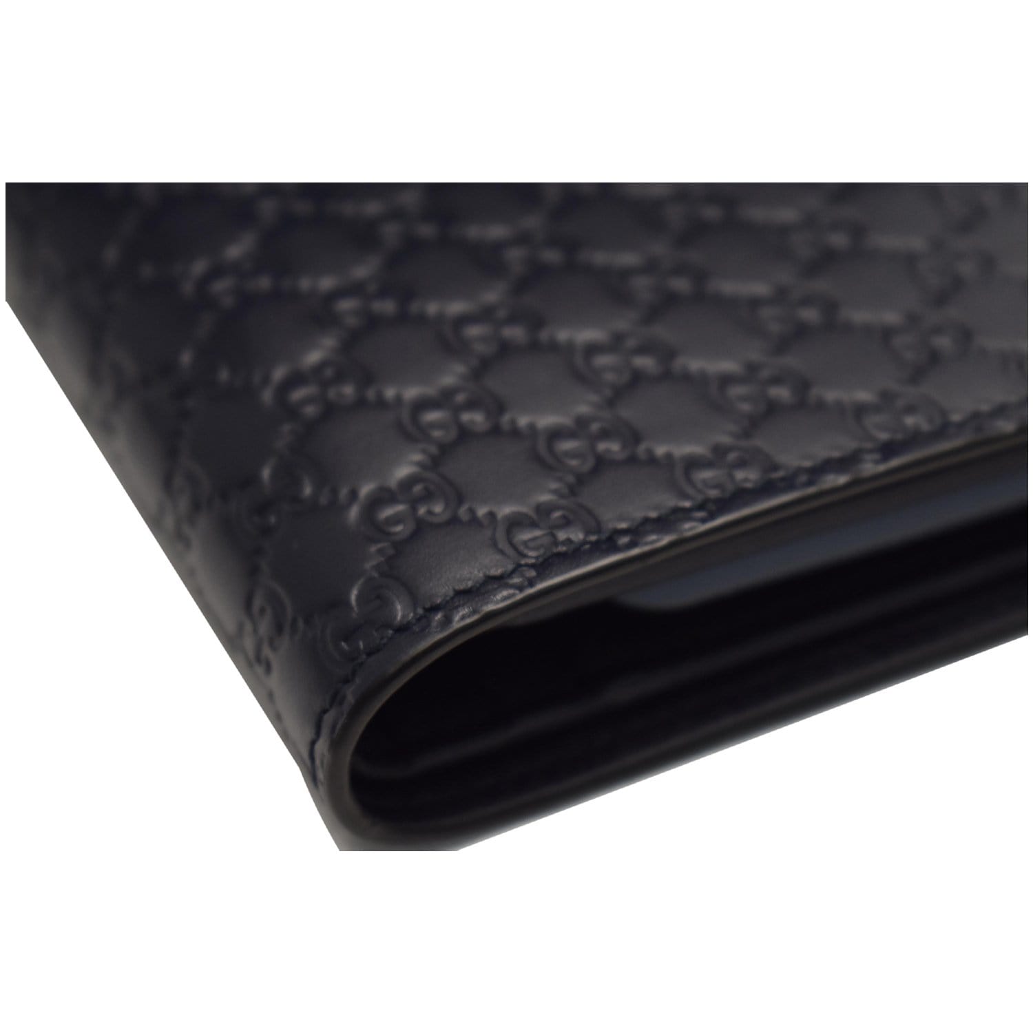 Gucci Black Leather GG Guccisima Bifold Men's Wallet | Fomo