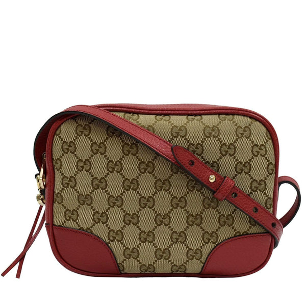 Gucci Bree GG Canvas Leather Crossbody Bag Beige - DDH