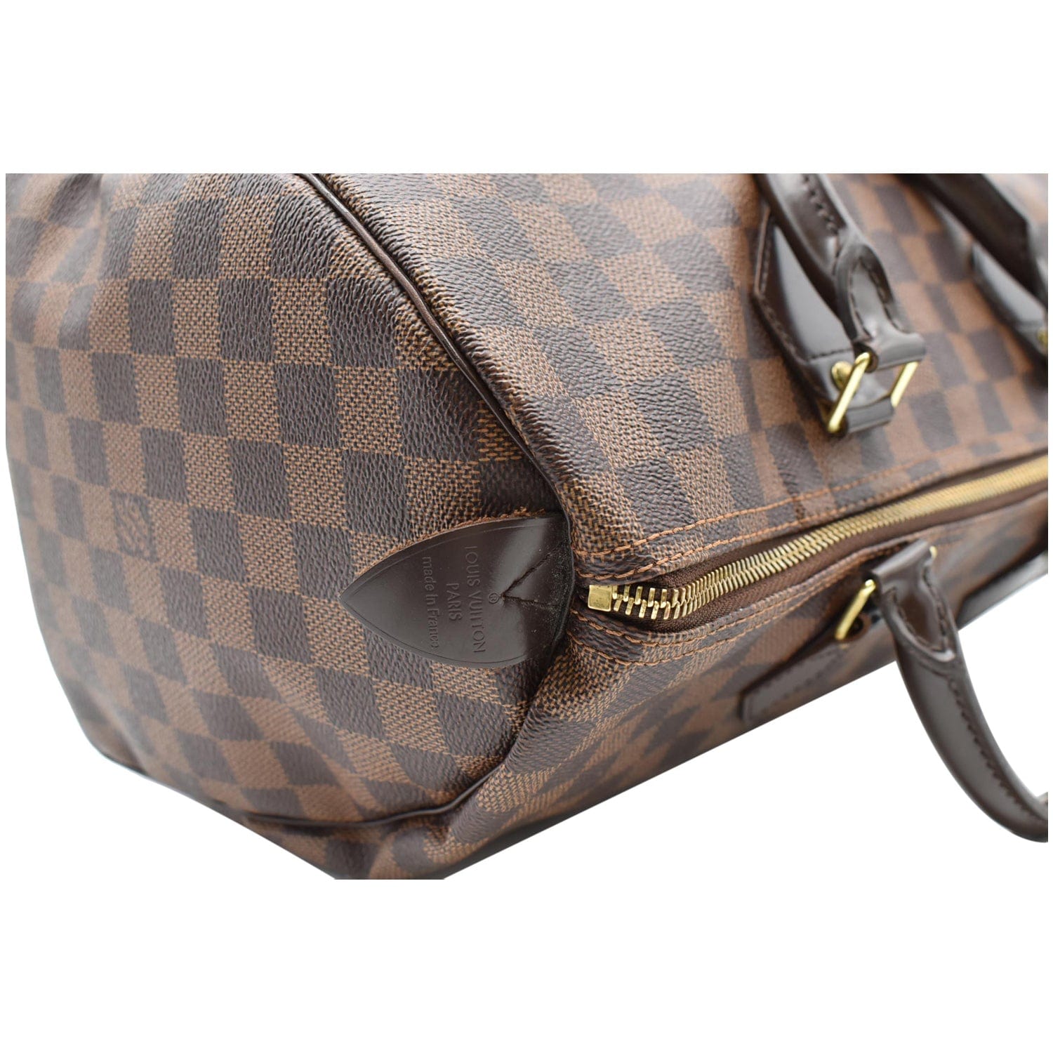 Louis Vuitton Speedy Bandouliere Damier Ebene 35 Brown in Coated  Canvas/Leather with Gold-tone - US
