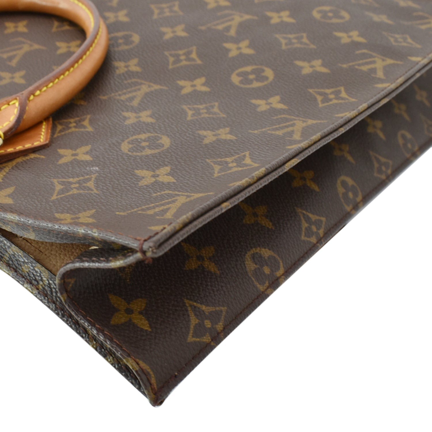 Plat cloth handbag Louis Vuitton Brown in Cloth - 38836407