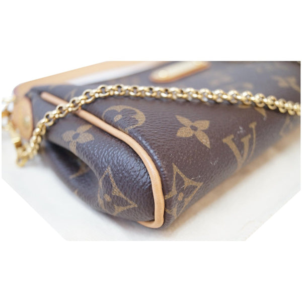 LOUIS VUITTON Pochette Eva Monogram Canvas Clutch Crossbody Bag Brown