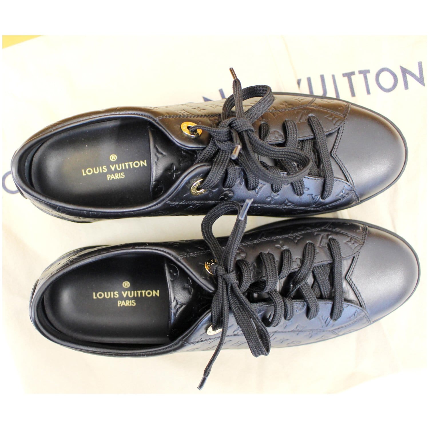 Authentic Women Louis Vuitton Frontrow Monogram Sneakers Size 7 Monogram 37  Shoe