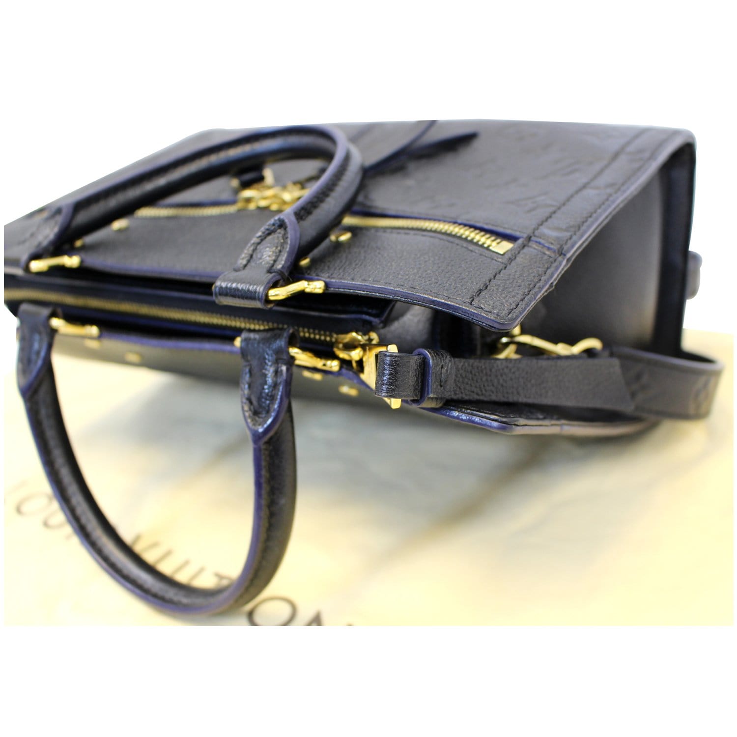 Louis Vuitton Black & Creme Empreinte Leather Sully Pm ref.637256