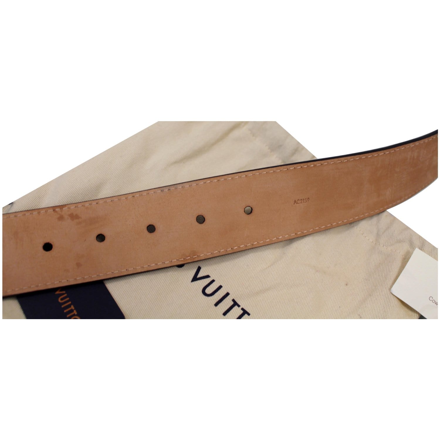 Louis Vuitton - Authenticated Initiales Belt - Cloth Brown Plain for Men, Good Condition
