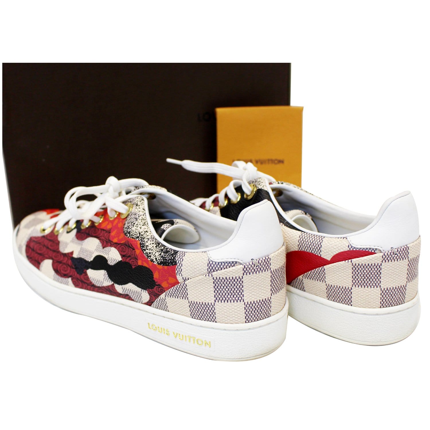 Louis Vuitton Damier Azur Lace Up Sneakers Eu 37.5 MPN GO0047