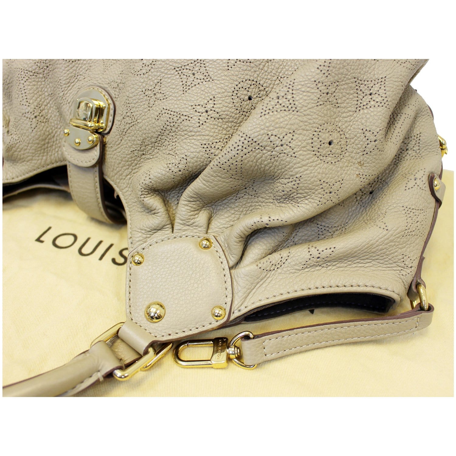 Louis Vuitton Biscuit Monogram Mahina Leather L Bag in 2023