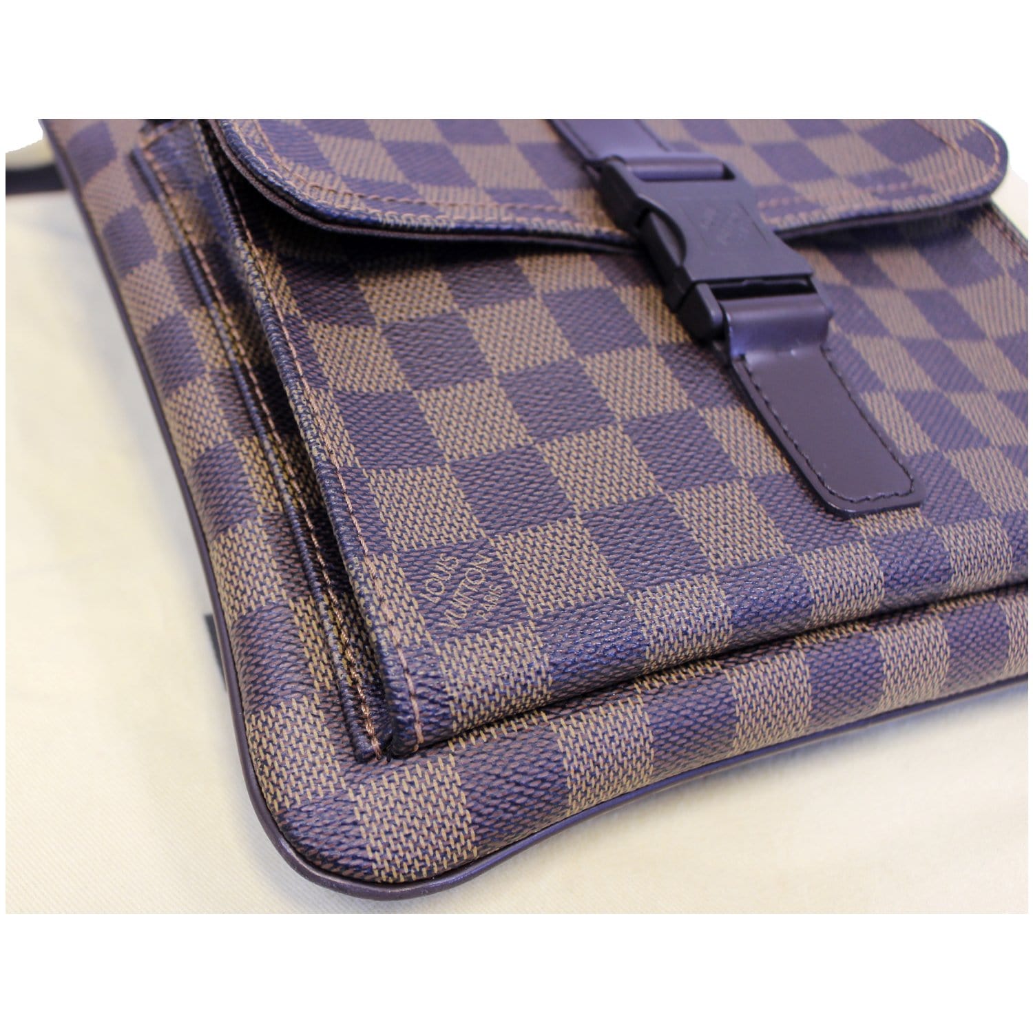 Auth Louis Vuitton Damier Pochette Merwiel Crossbody Shoulder Bag