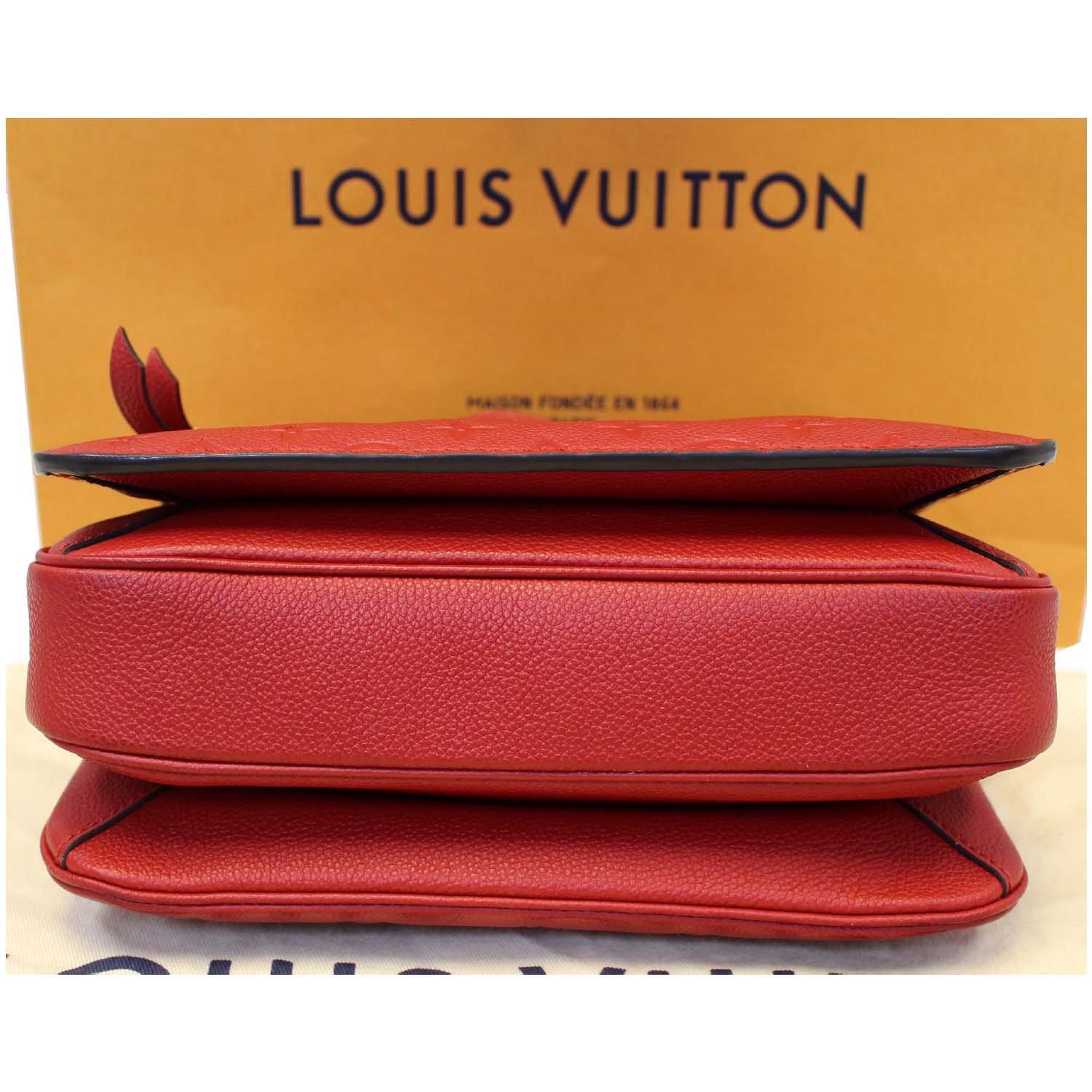 Louis Vuitton Red Monogram Empreinte Pochette Metis –