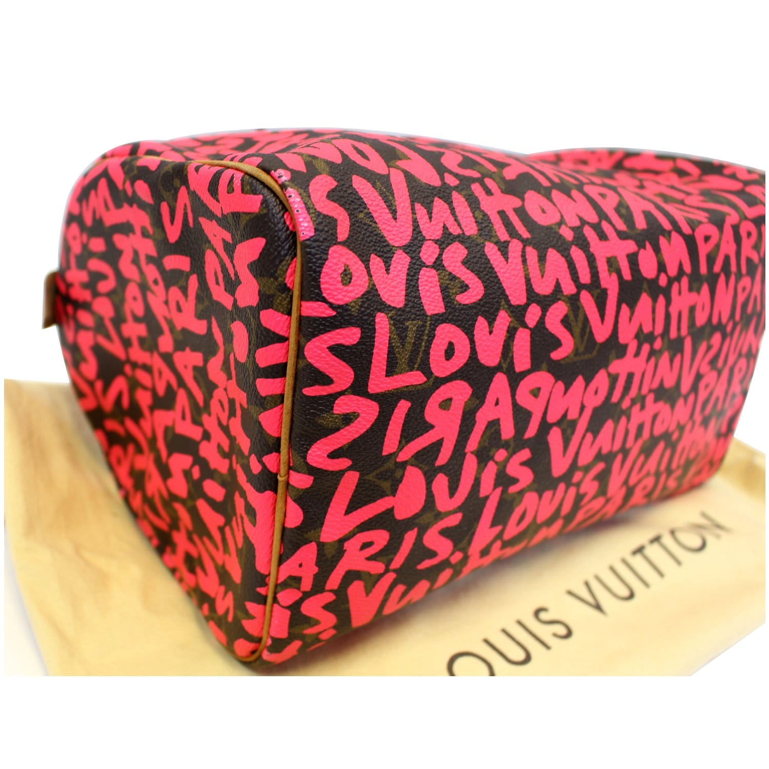 Louis Vuitton Speedy 30 Handbag Monogram Graffiti Green M93706 TH4098 78734