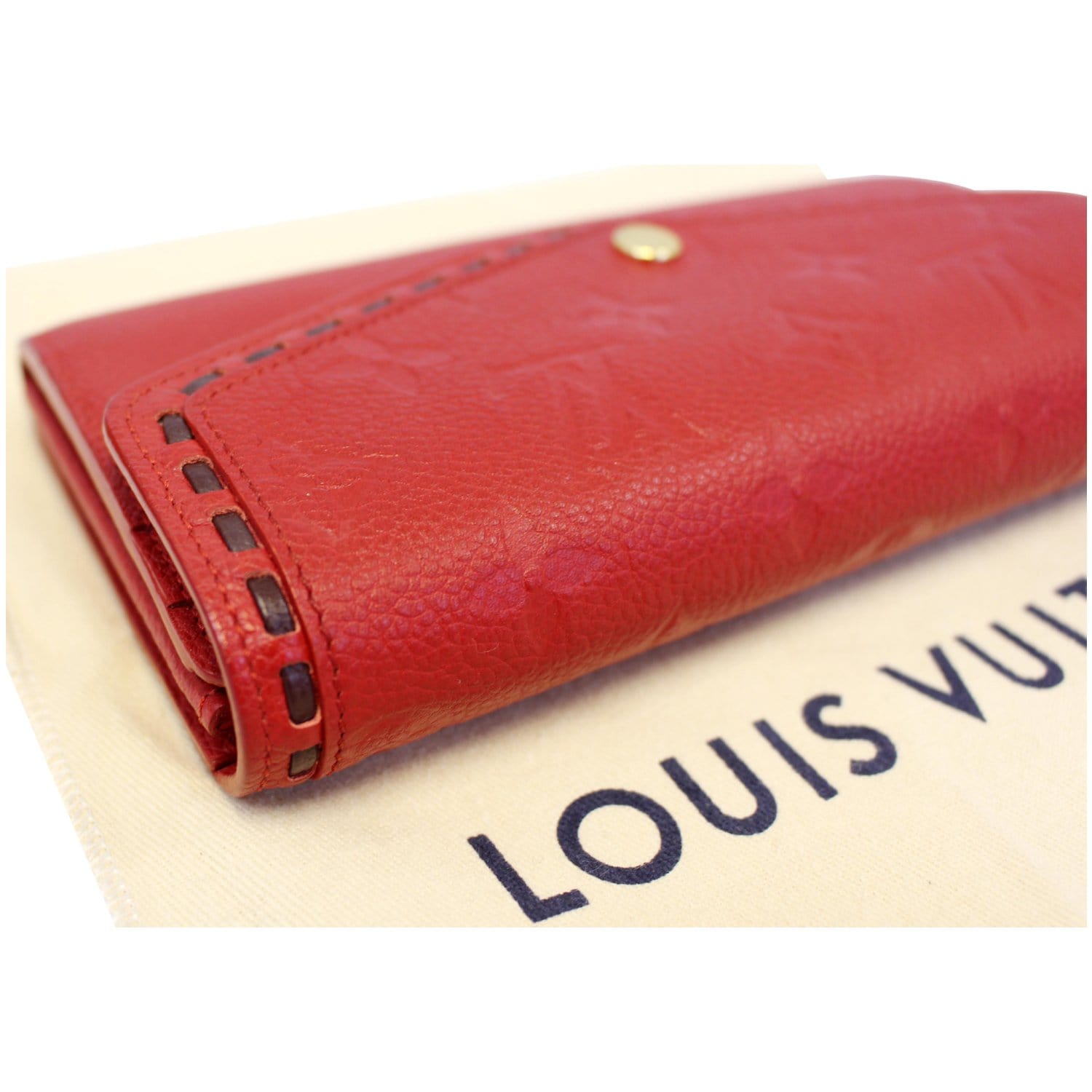 Louis Vuitton Scarlet Monogram Empreinte Leather Clémence Wallet