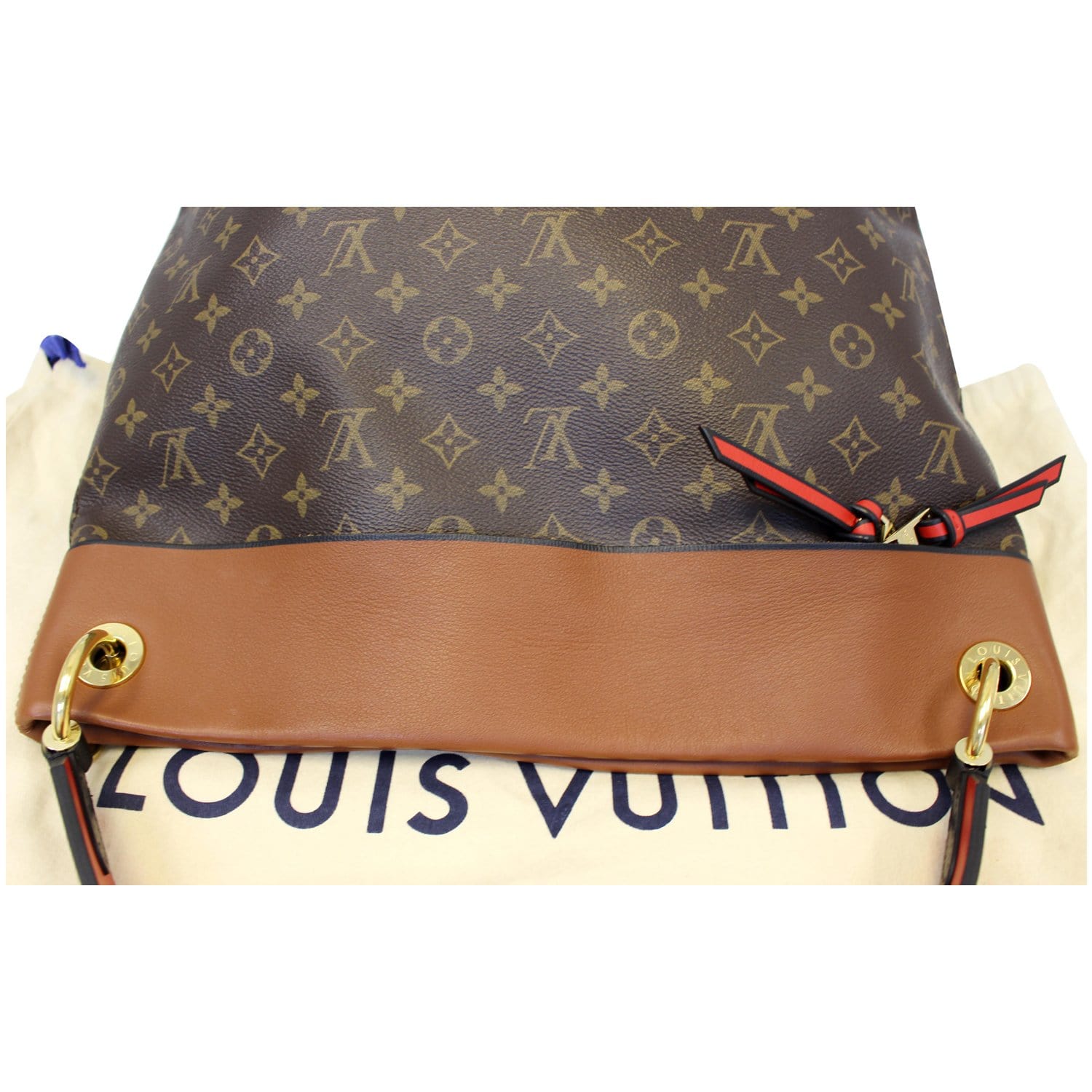 LOUIS VUITTON Tuileries Monogram Canvas Clutch Bag Caramel - 15% OFF