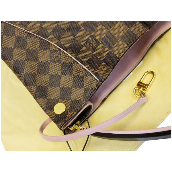 LOUIS VUITTON Caissa Damier Ebene Rose Ballerine Hobo Bag-US