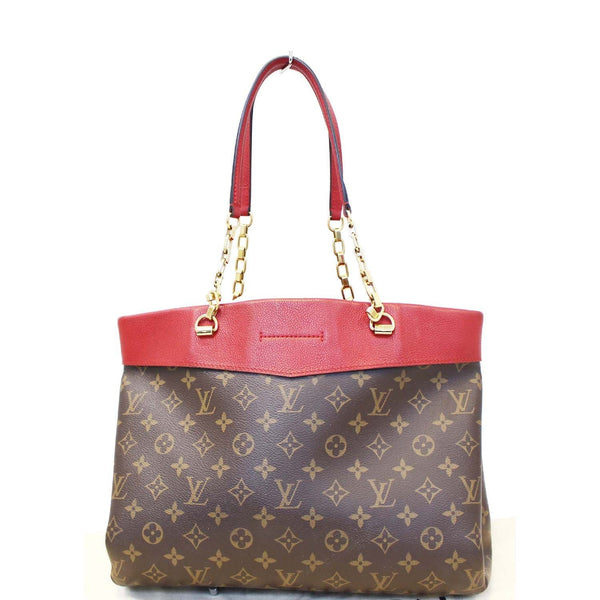 LOUIS VUITTON Pallas Chain Shopper Bag Monogram Canvas Cherry-US