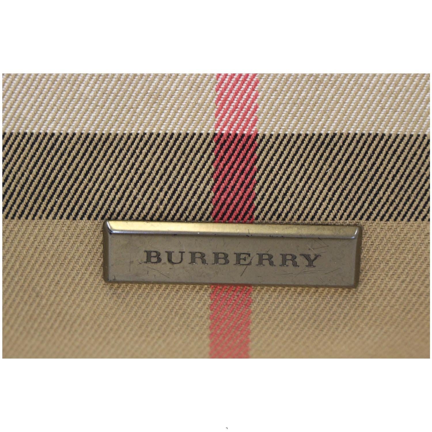 NWT Burberry Vintage House Check Webbing Marlow Tote Bag Orange Brown NEW  $995 