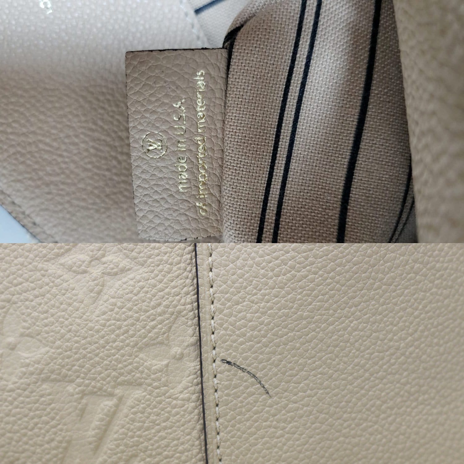 Louis Vuitton M50072 Bagatelle Shoulder Handbag Monogram Empreinte Leather  Noir