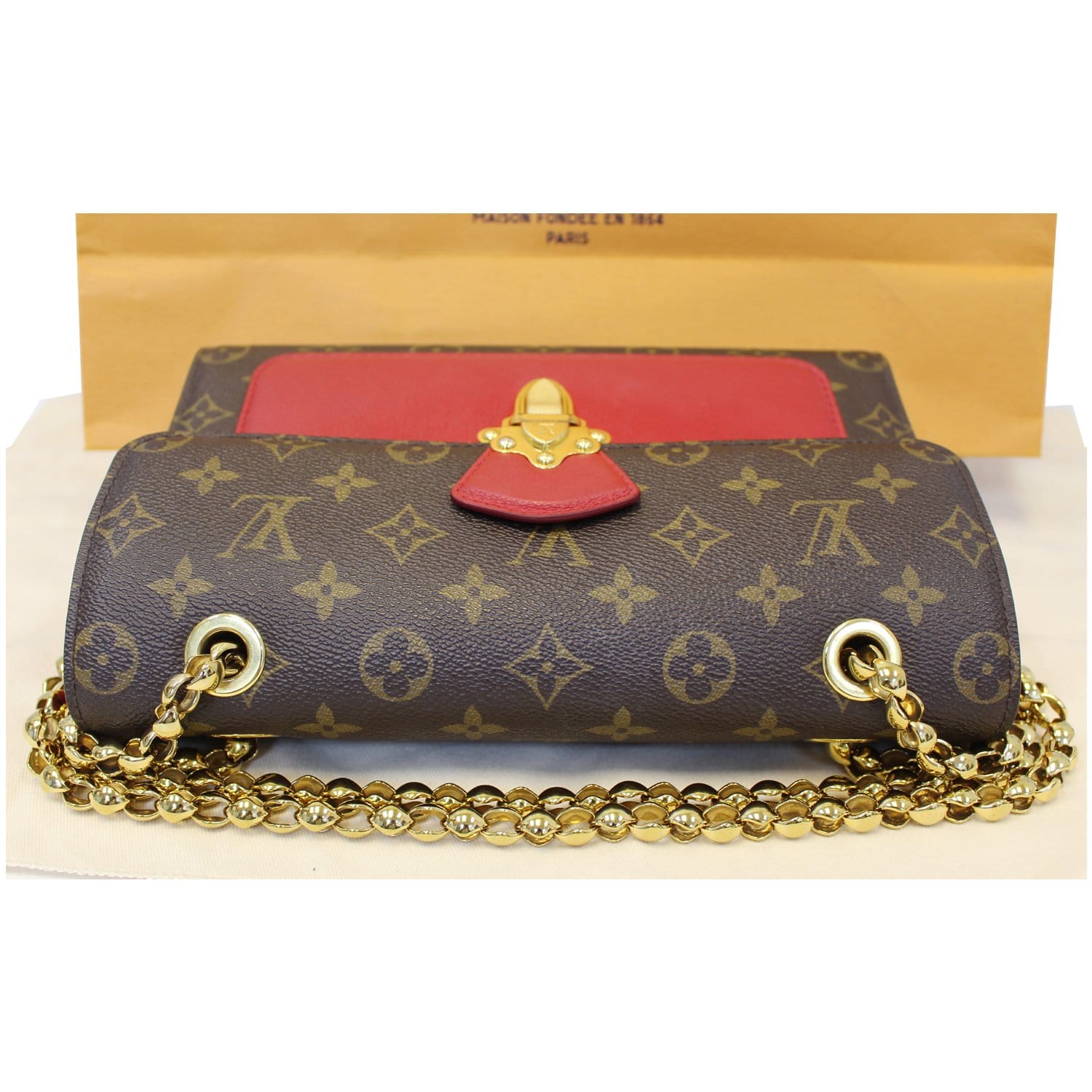 Otra Vez Couture Consignment - LOUIS VUITTON Olympe shoulder bag in the  monogram coated canvas with a burgundy leather trim and lining. This is a  perfect everyday bag!