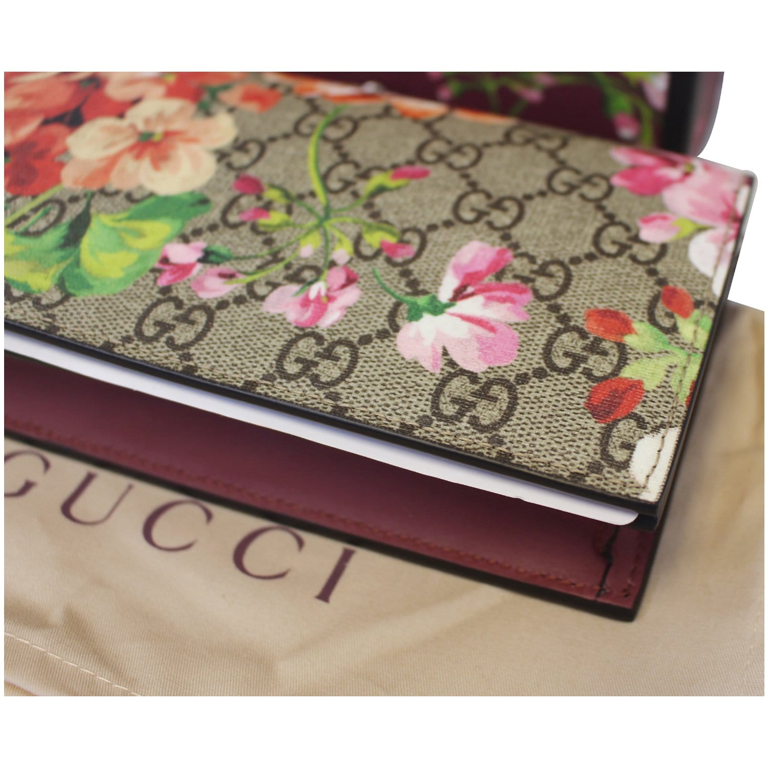 Gucci // Brown & Multicolour Blooms Monogram Wallet On Chain – VSP  Consignment