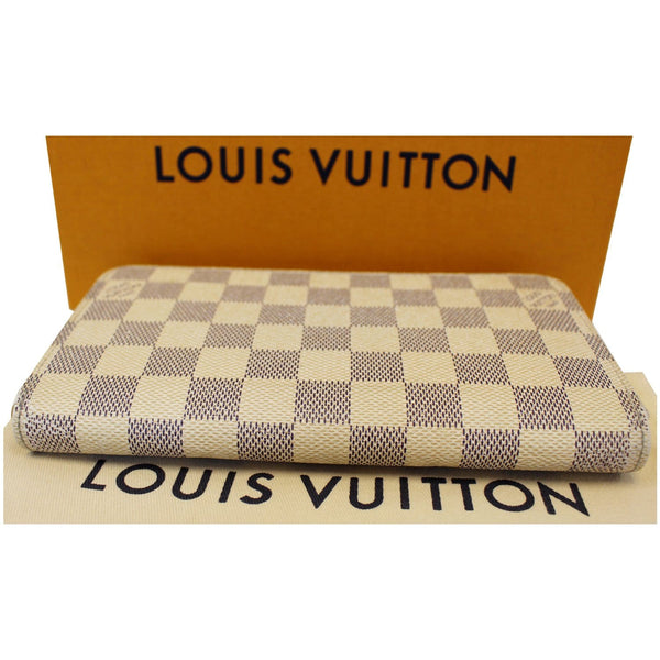 LOUIS VUITTON Damier Azur Zippy Long Wallet White-US