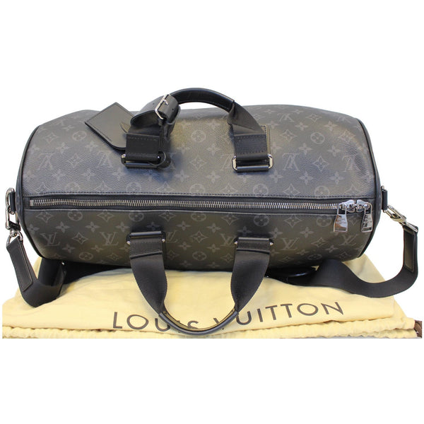 LOUIS VUITTON Keepall Voyager Monogram Eclipse Travel Bag Black