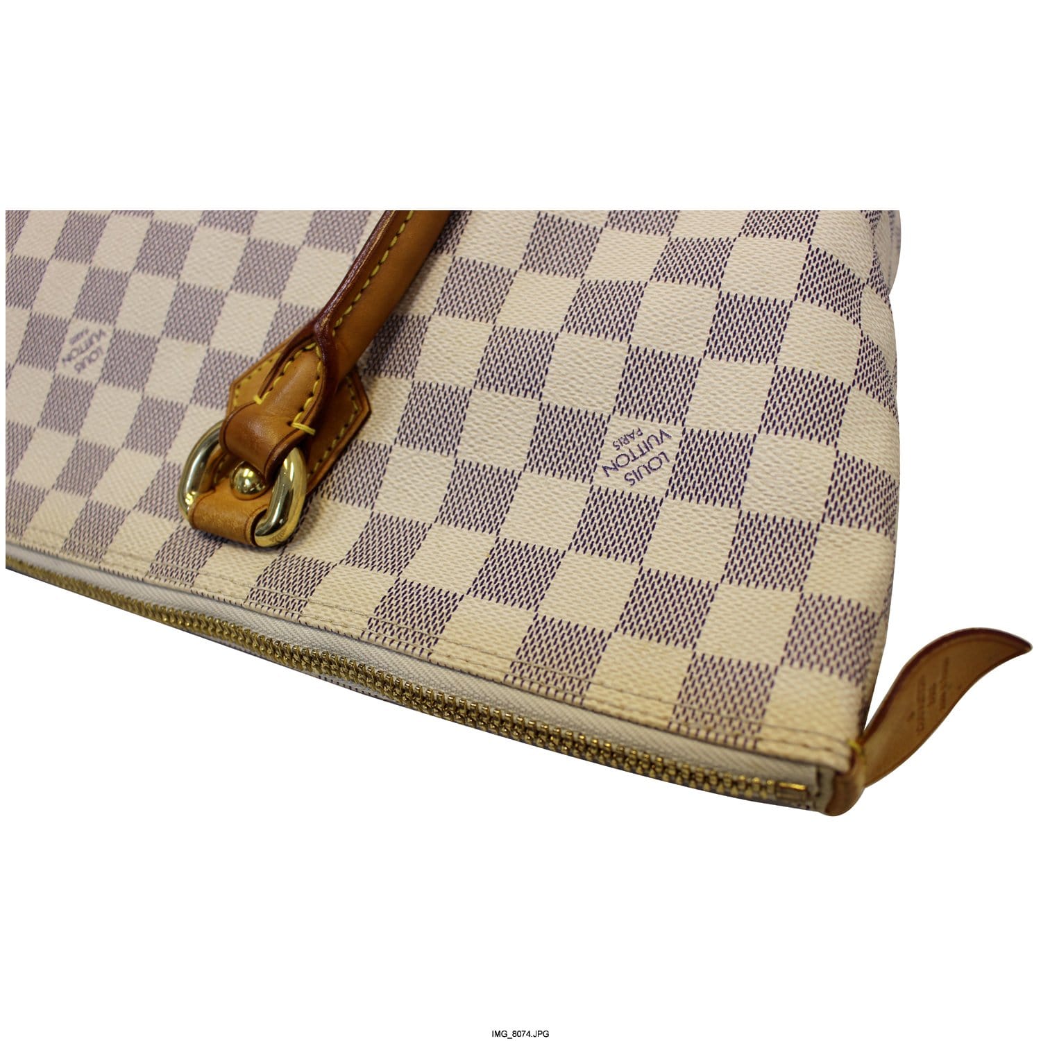 White Louis Vuitton Damier Azur Saleya MM Tote Bag – Designer Revival