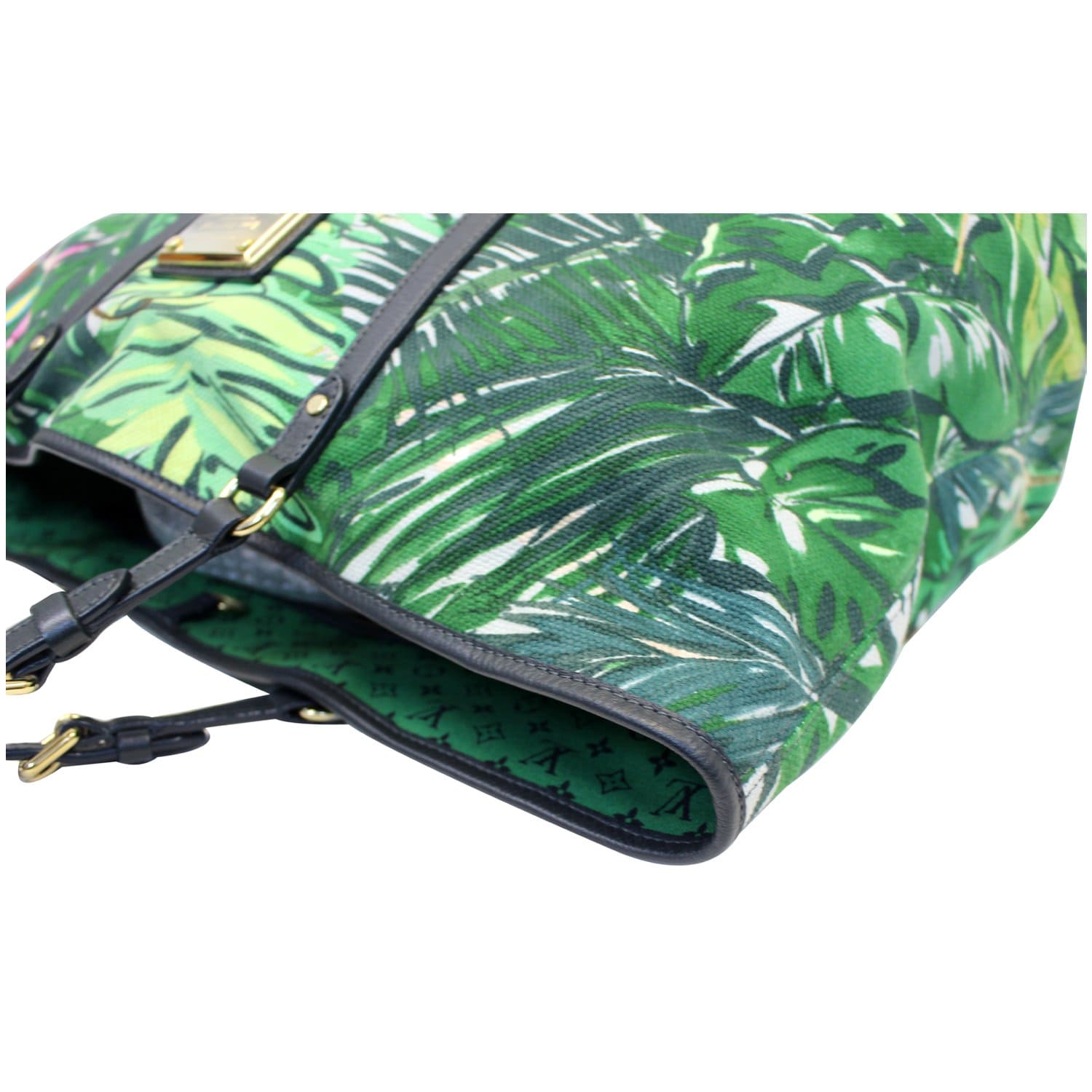 louis vuitton genuine leather green travel bag 🇫🇷