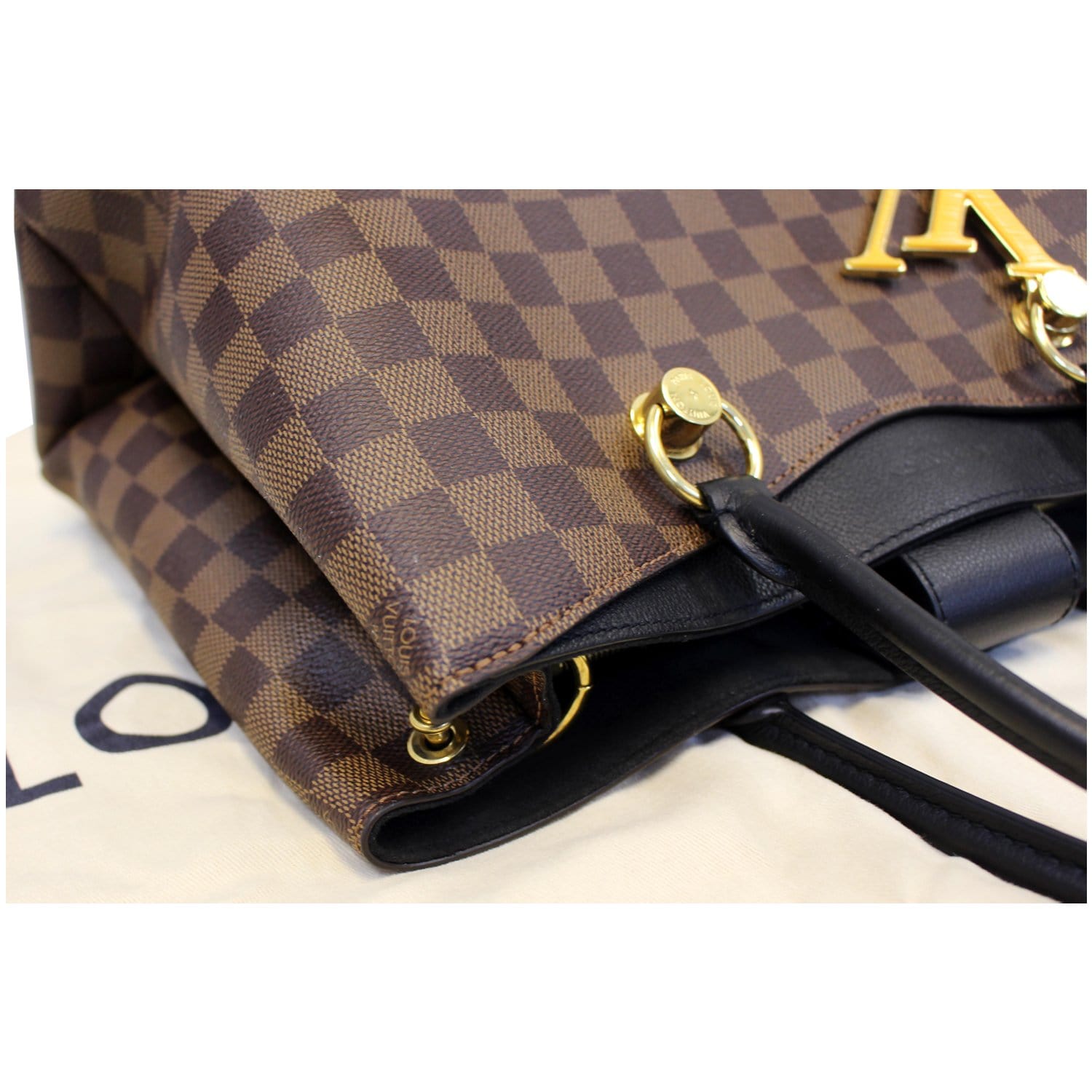 Louis Vuitton - Authenticated LV Riverside Handbag - Leather Brown Plain for Women, Good Condition