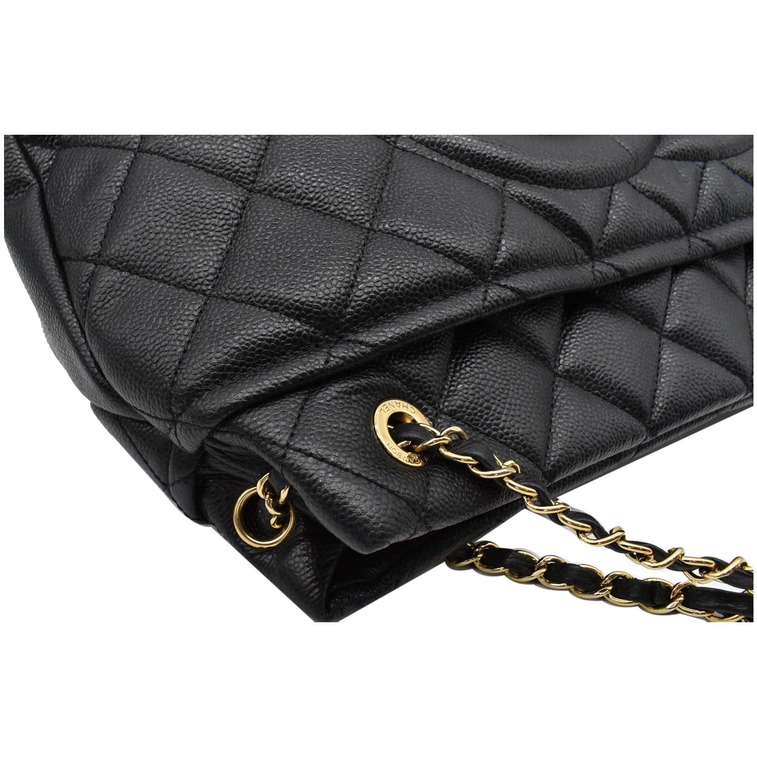 Chanel Beige/Black Quilted Leather CC Chain Link Tote For Sale at