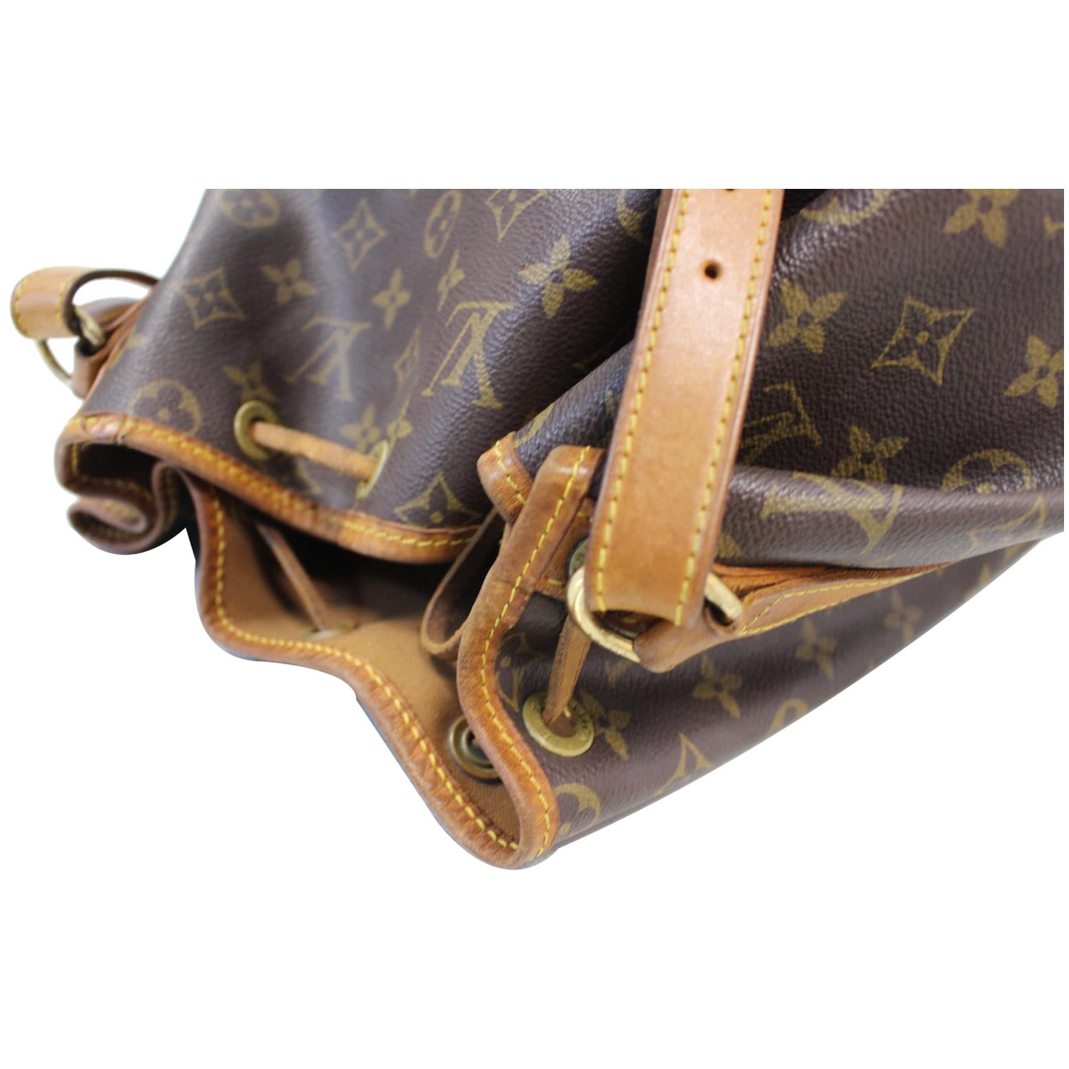 Nano noé cloth handbag Louis Vuitton Brown in Cloth - 25261581