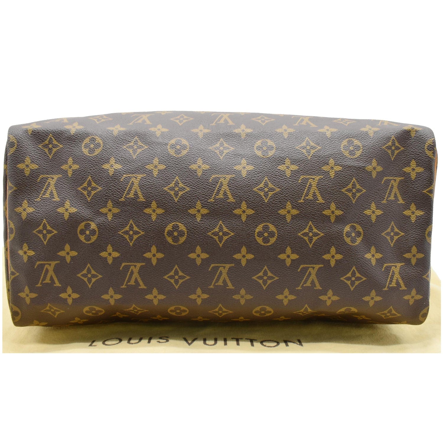 Louis Vuitton Speedy Bag 40/Baby Duffle/Purse Brown Leather Monogram Canvas
