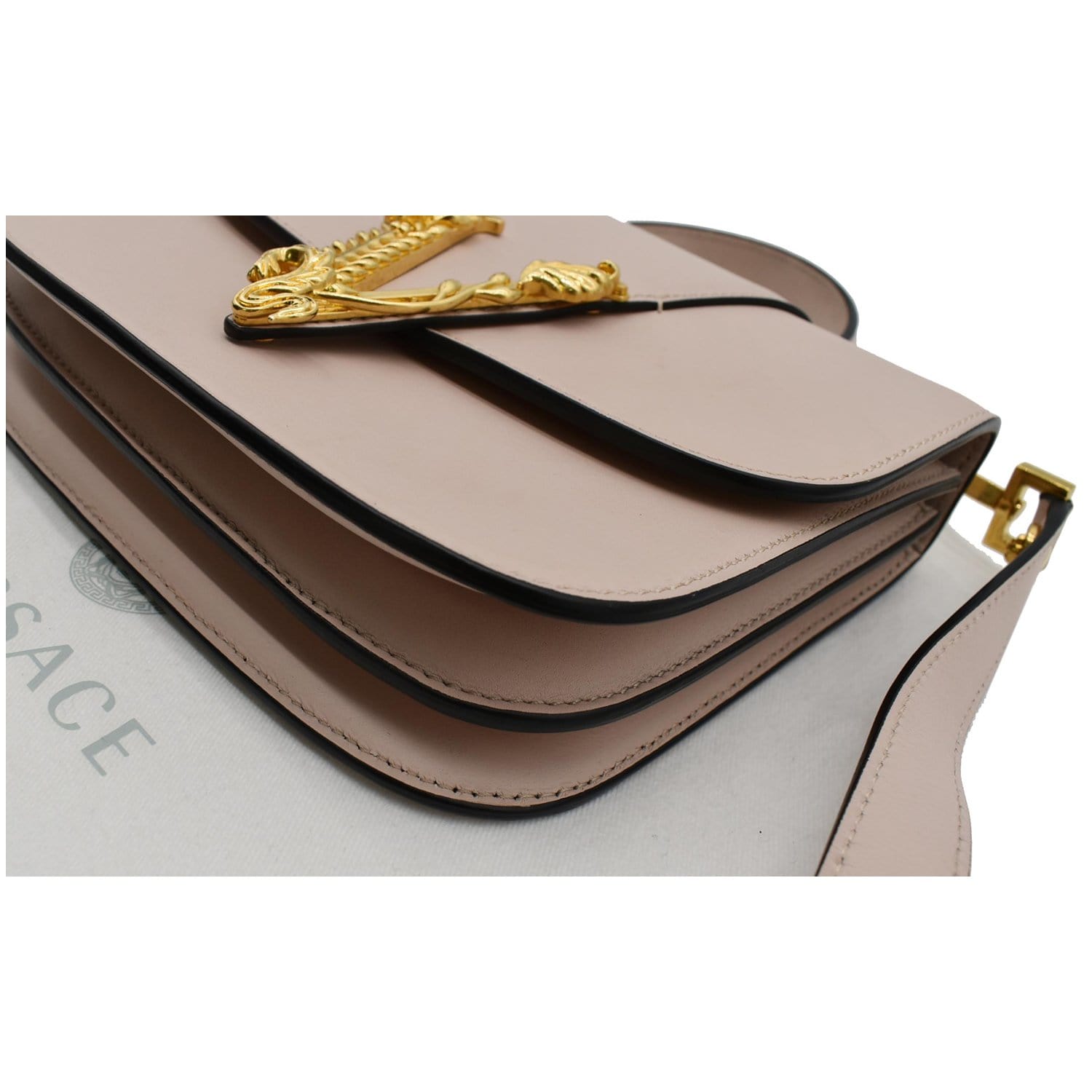 Versace Virtus Leather Shoulder Bag - ShopStyle