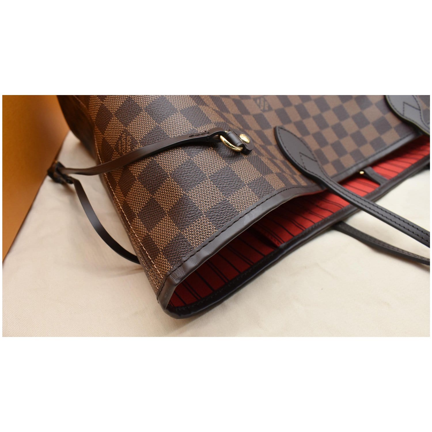 Brown Louis Vuitton Damier Ebene Neverfull GM Tote Bag – Designer