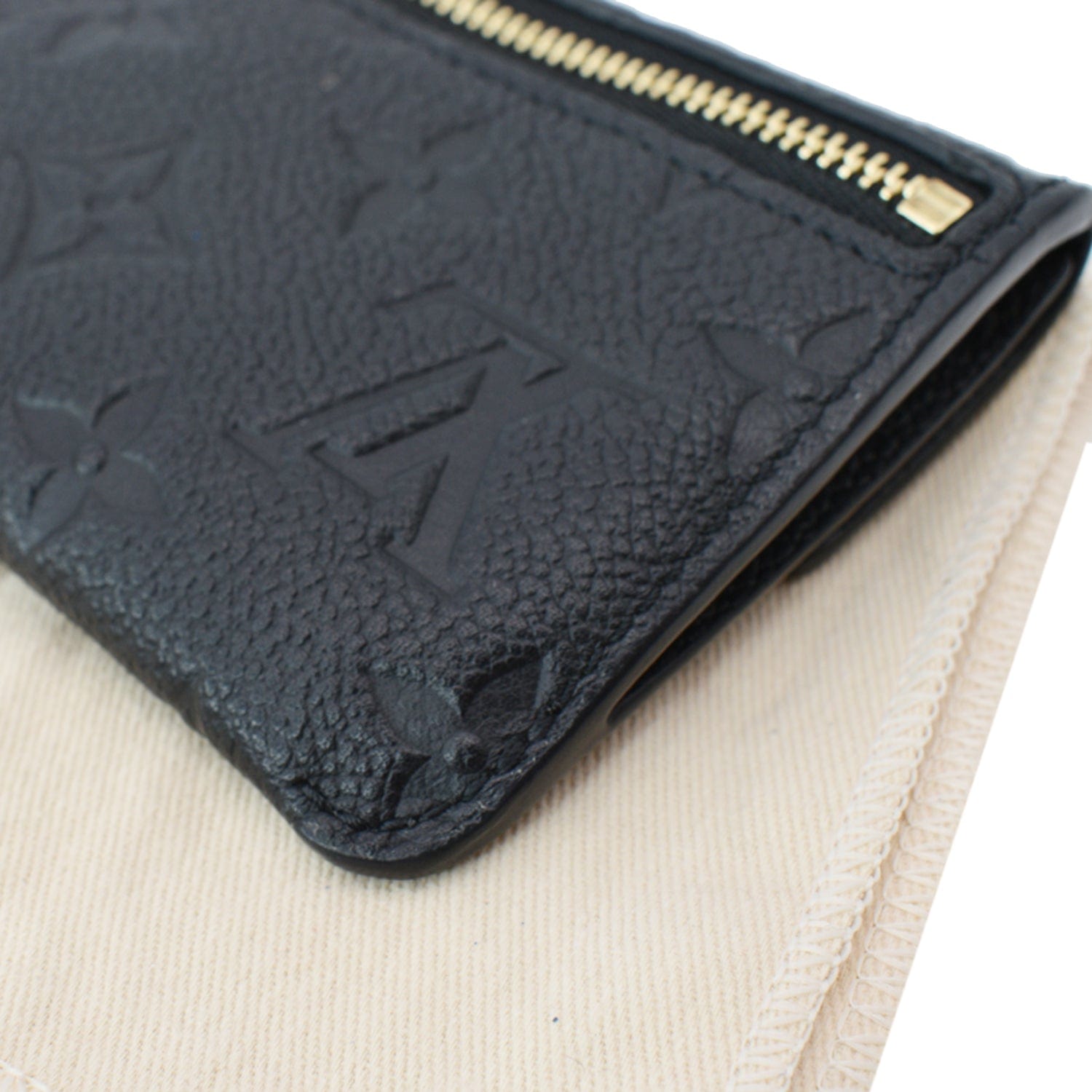 Louis Vuitton Monogram Leather Metallic Navy Nacre Empreinte Key Pouch Cles  34L2