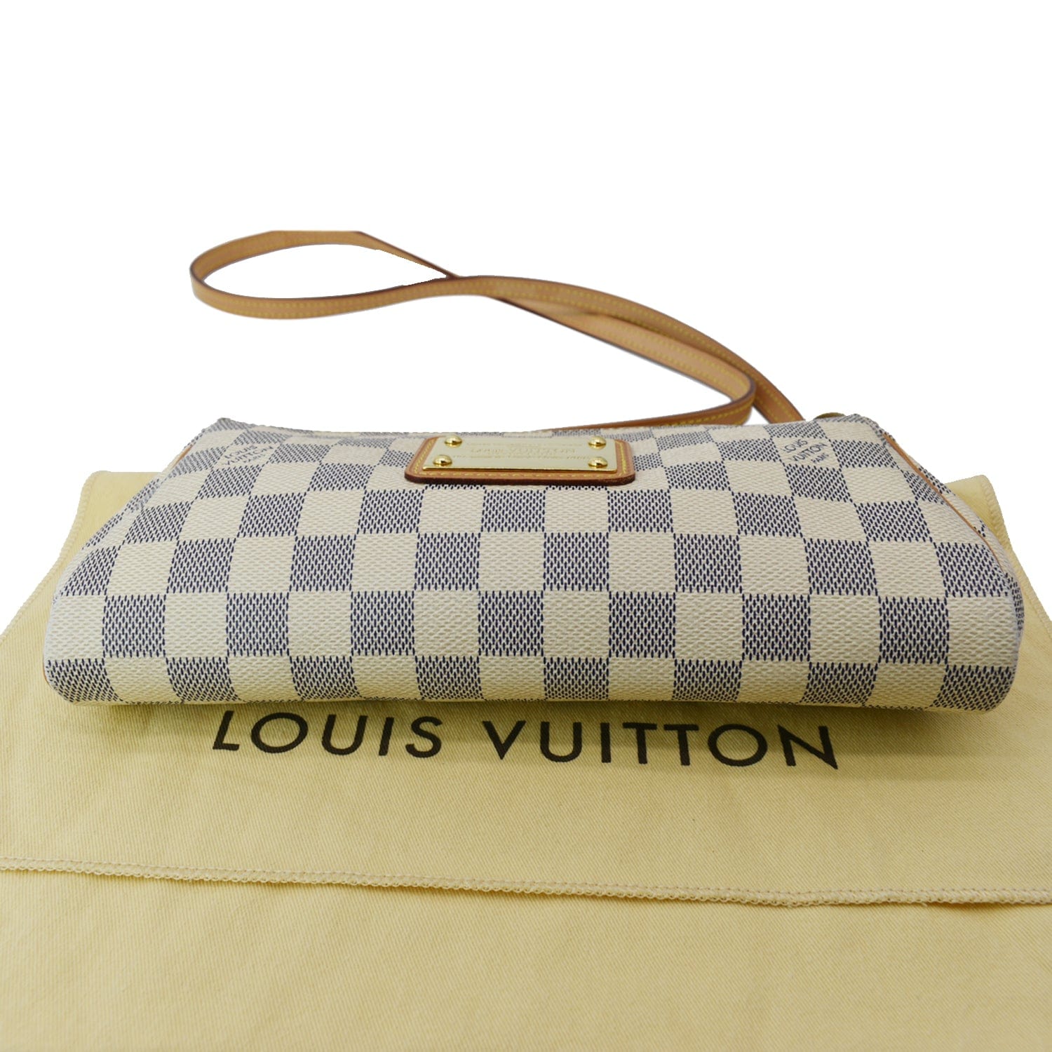 Eva leather clutch bag Louis Vuitton White in Leather - 34723886