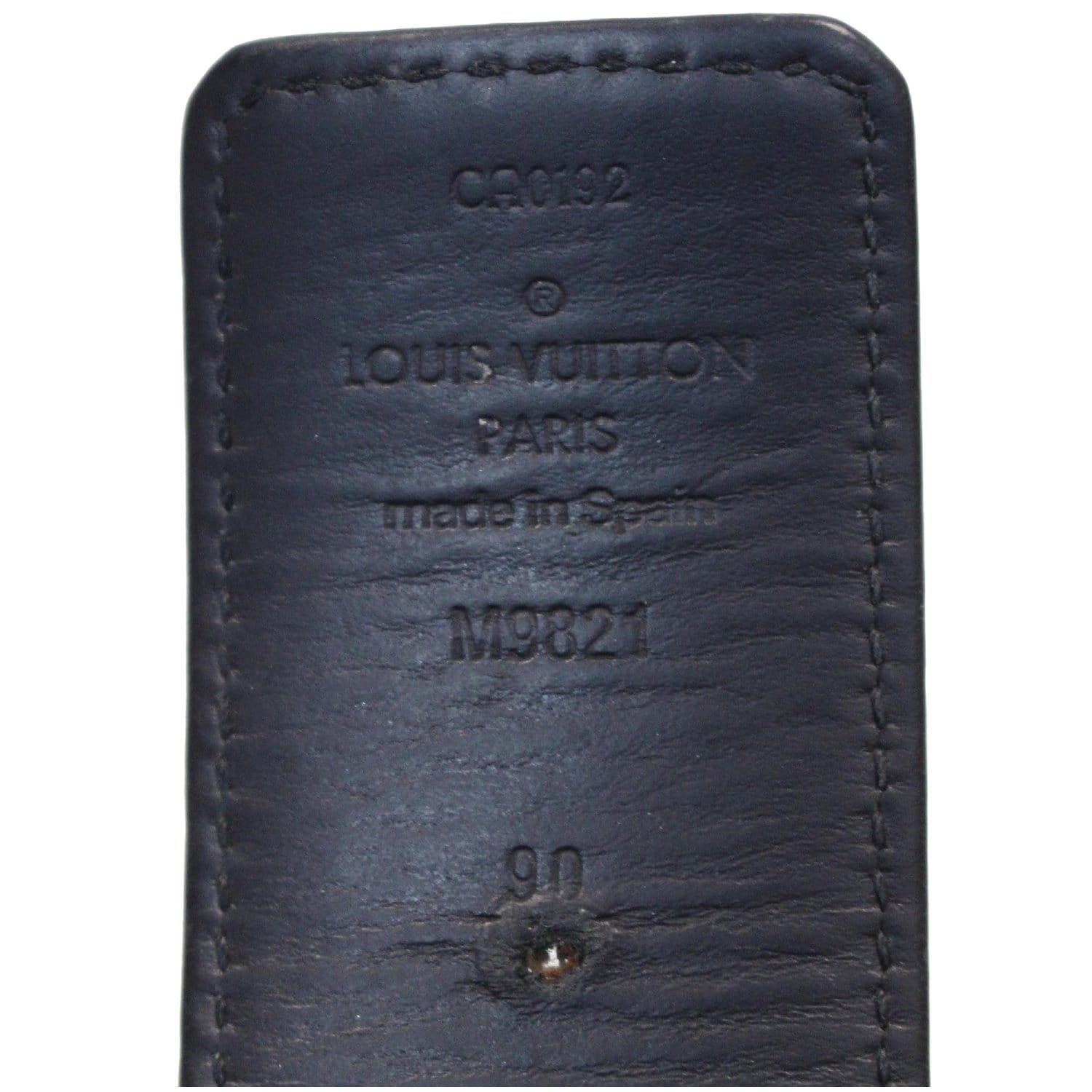 Auth Louis Vuitton LV Monogram Sunture Initial Belt M0363 Brown 80(175647
