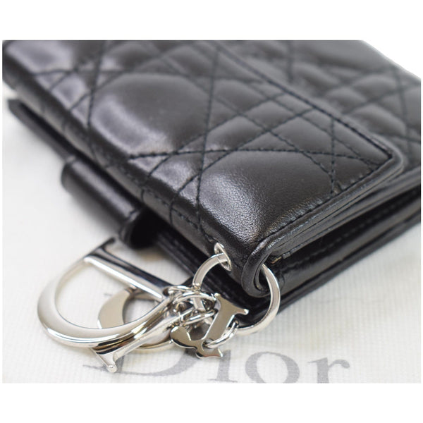 Christian Dior Cannage Lady Dior Wallet black leather