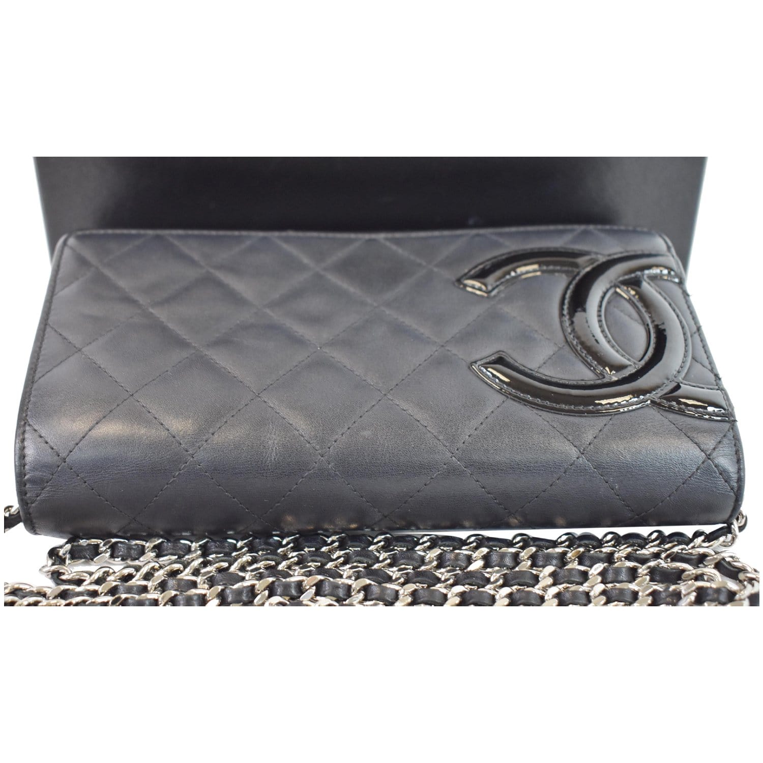 Chanel Black Quilted Leather Cambon Ligne Pochette at 1stDibs