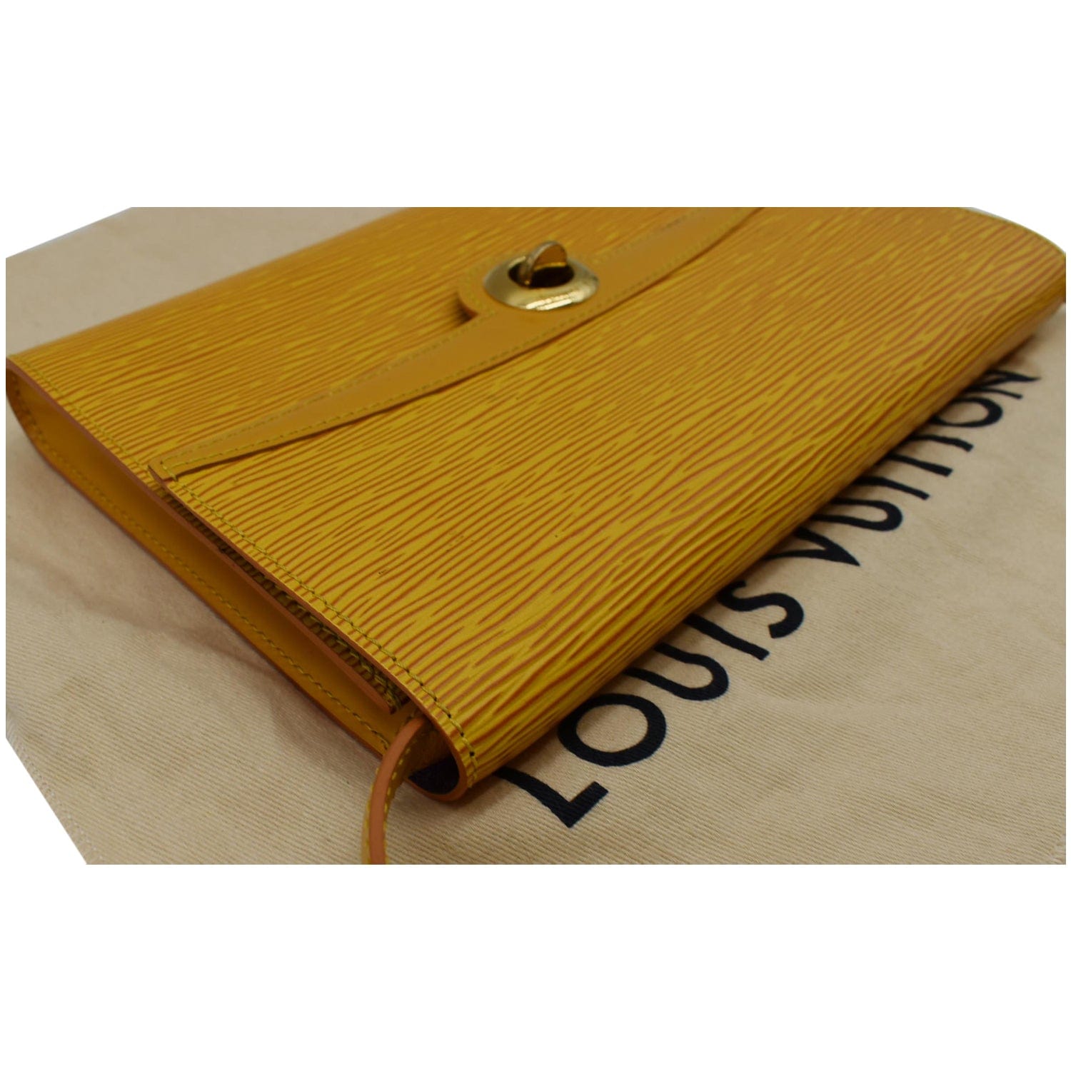 LOUIS VUITTON long wallet in yellow epi leather
