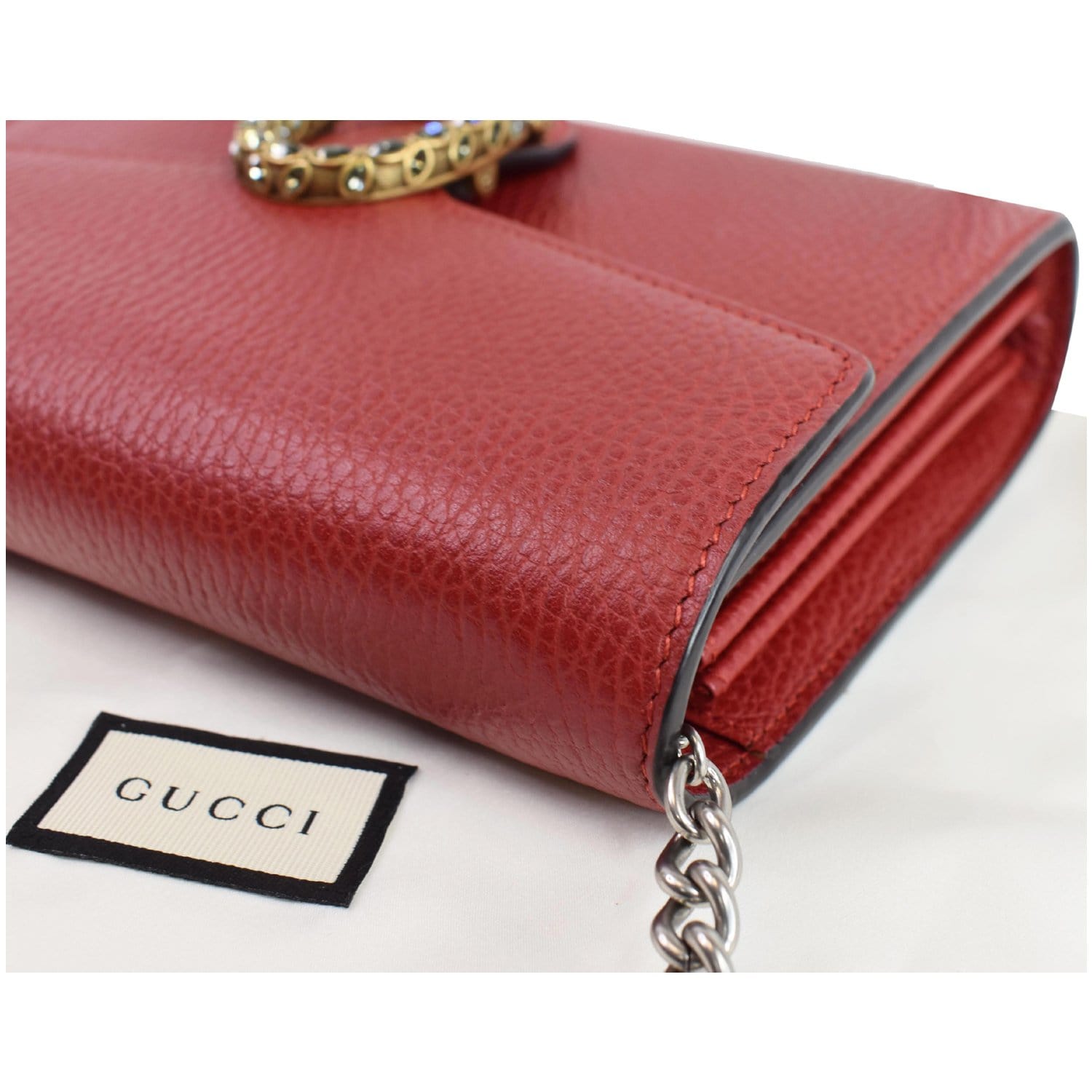 Dionysus leather handbag Gucci Red in Leather - 31860641