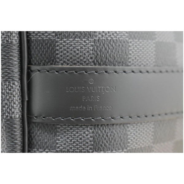 LOUIS VUITTON Keepall Bandouliere 55 Damier Graphite Travel Bag Black