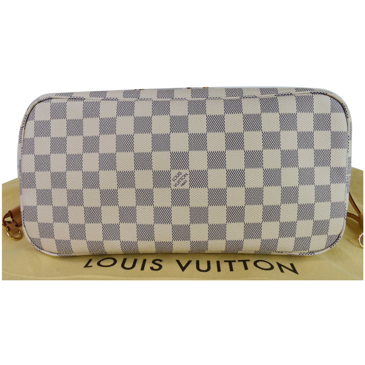 Louis Vuitton Damier Azur Checker Leather Neverful D. Azur Tote