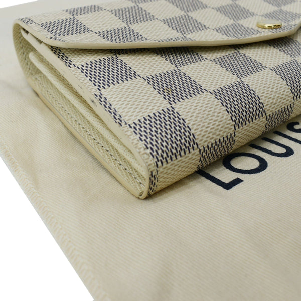 LOUIS VUITTON Damier Azur Sarah Wallet White