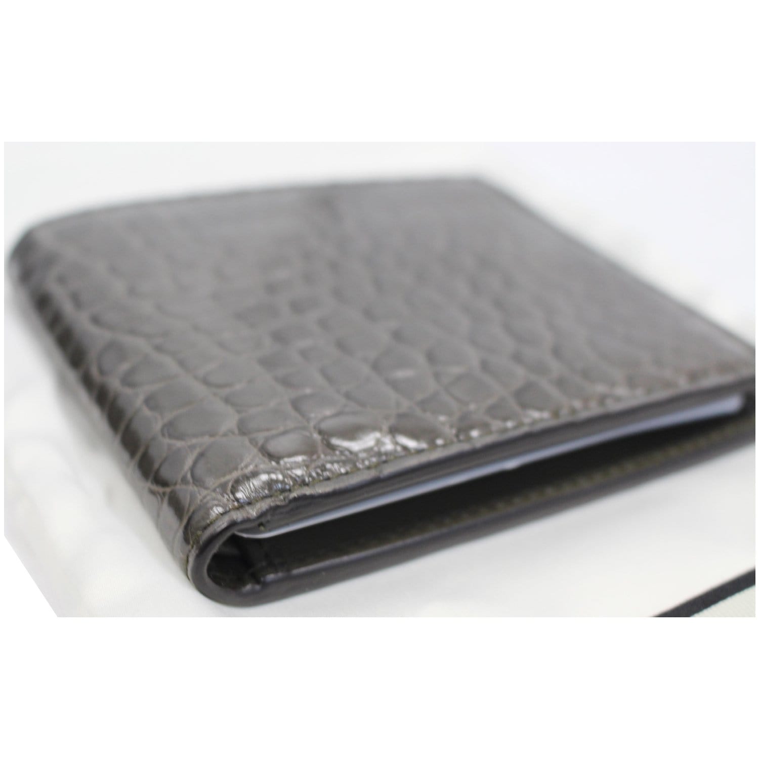 Black Crocsleather bifold wallet