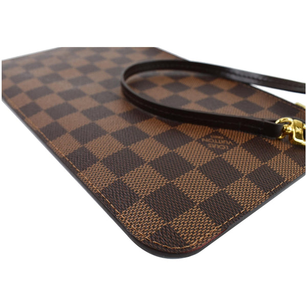 LOUIS VUITTON Pochette Wristlet Pouch Damier Ebene Neverfull MM Brown