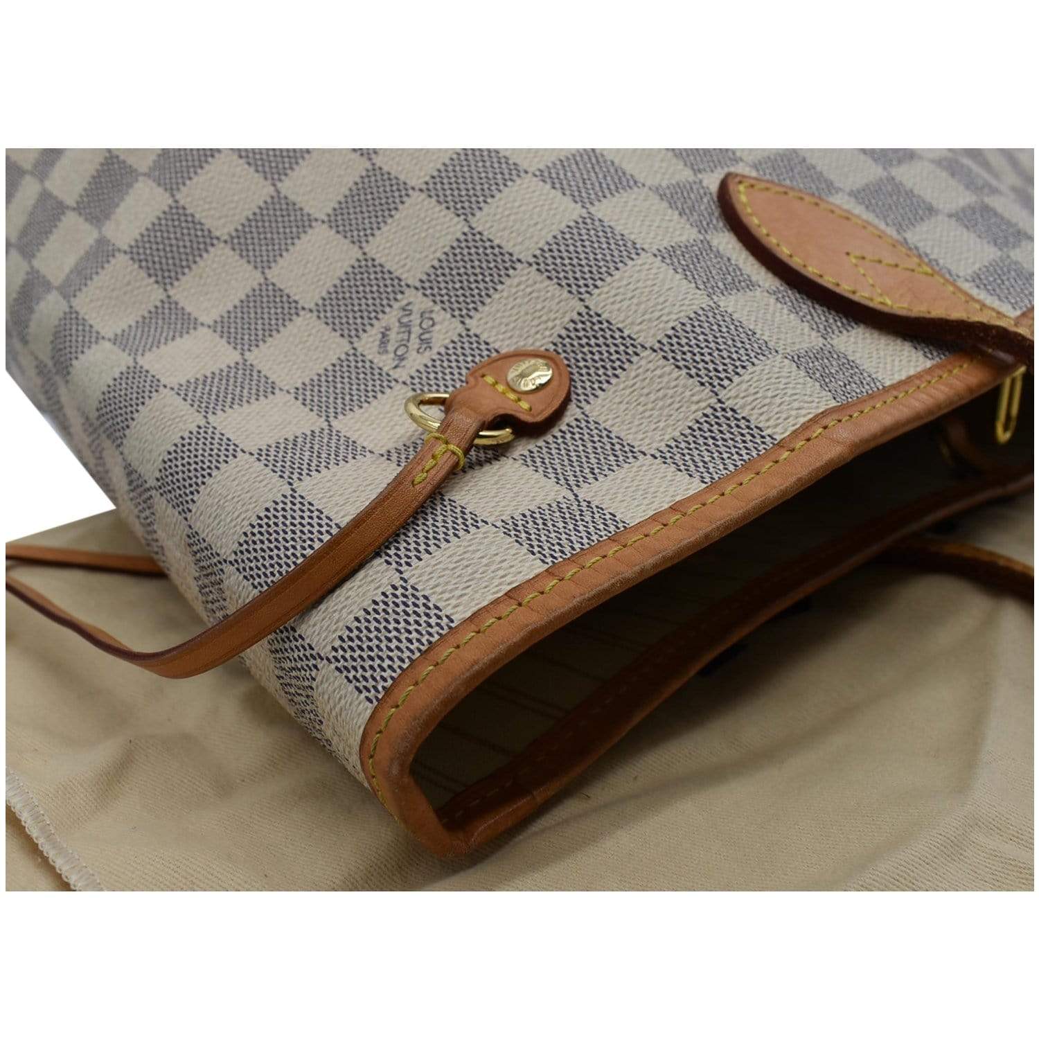 Louis Vuitton Damier Azur Neverfull MM Tote Bag N41361 White – Timeless  Vintage Company