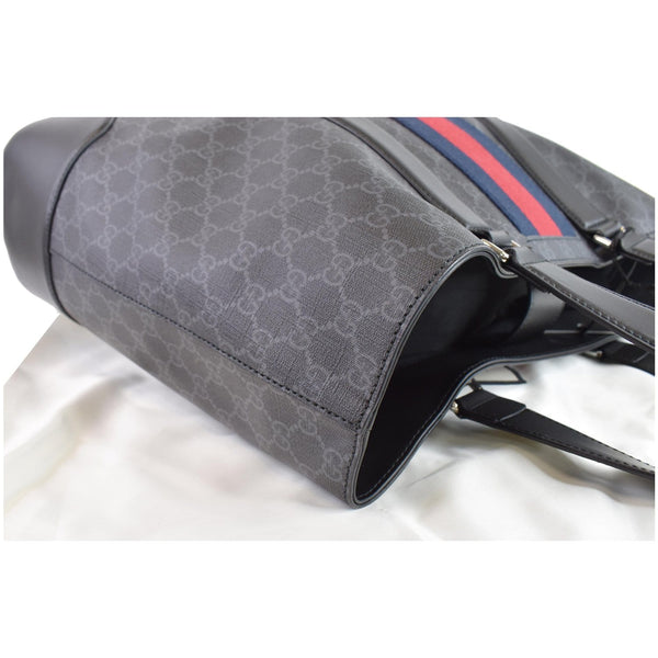 GUCCI Sherry Line GG Supreme Canvas Tote Bag Black 495560