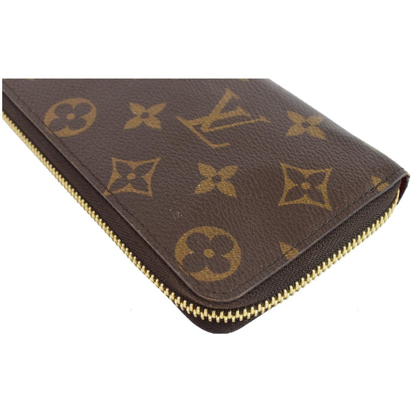 LOUIS VUITTON Clemence Monogram Canvas Zippy Wallet Brown