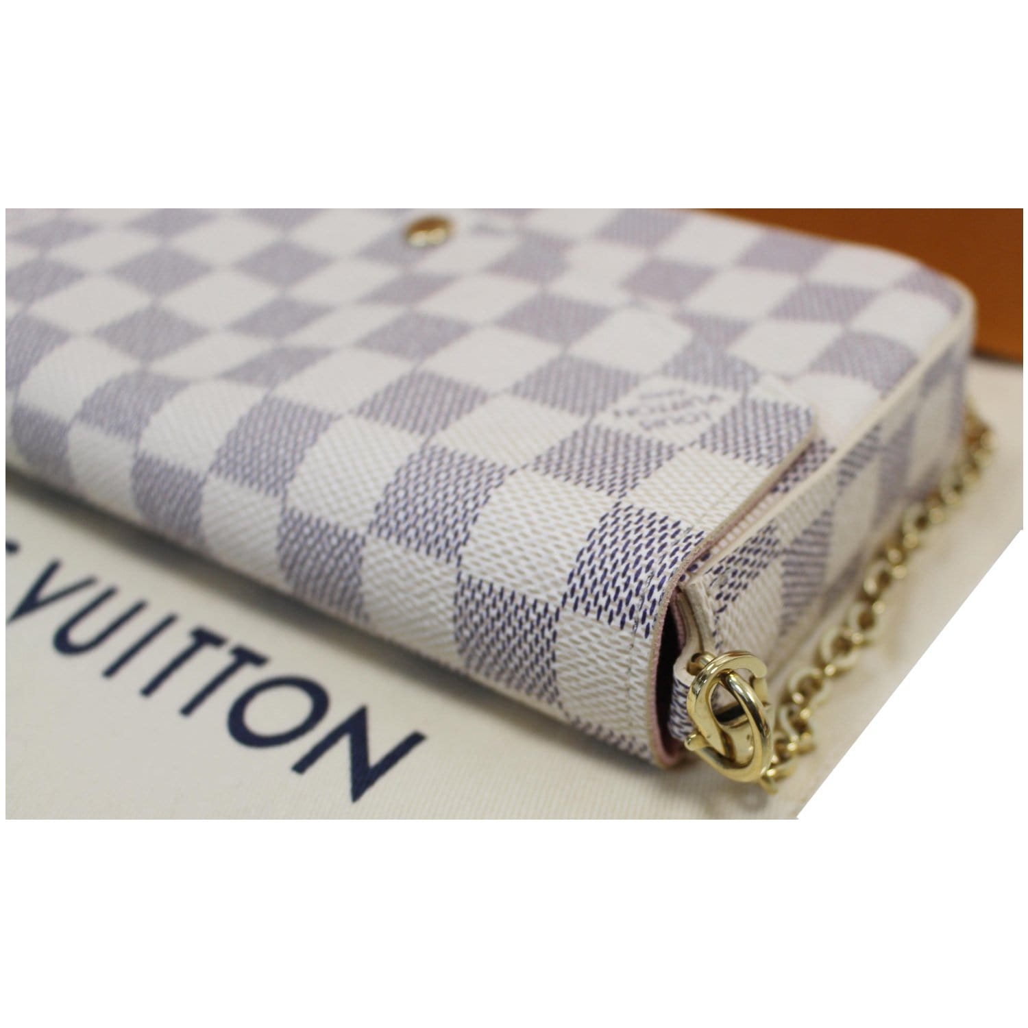 Louis Vuitton Damier Azur Canvas Felicie Pochette Bag - Yoogi's Closet