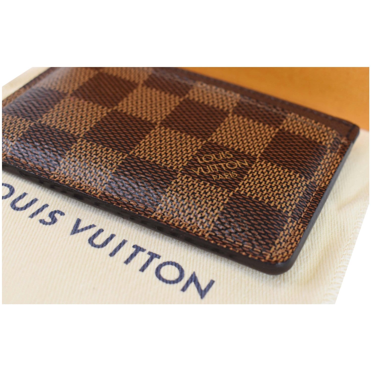 Louis Vuitton Double Card Holder Damier Brown - - Depop