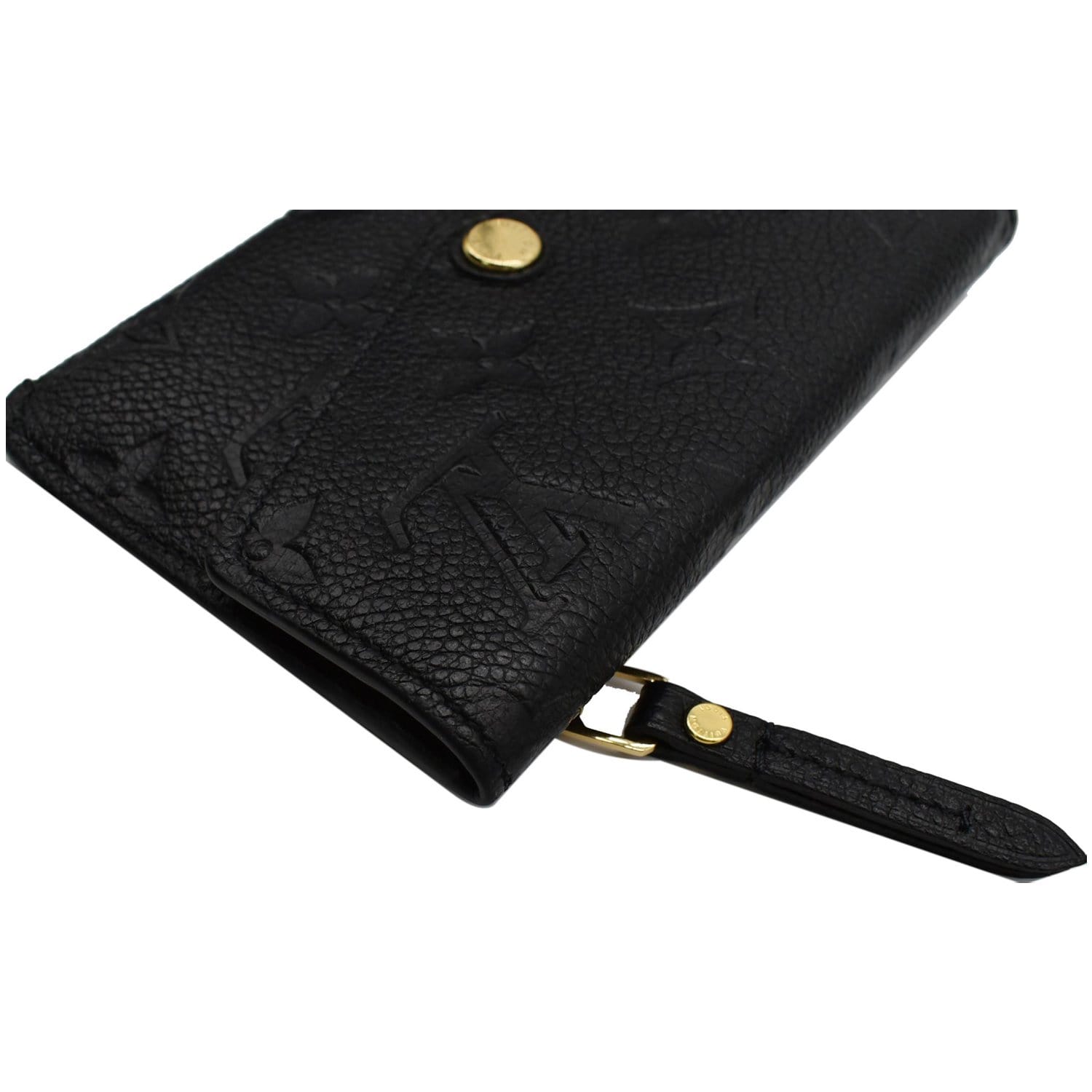 Louis Vuitton Monogram Empreinte Leather Key Pouch Black