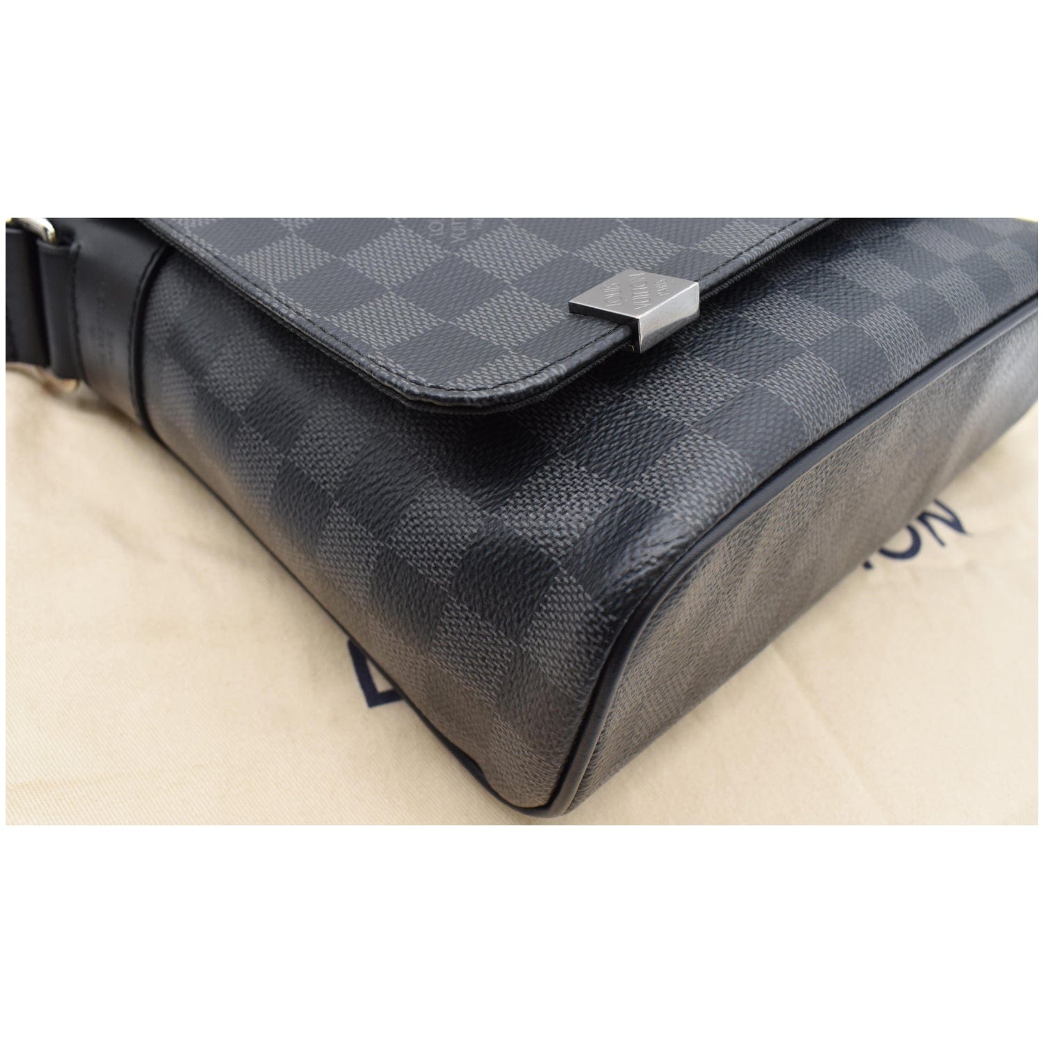 Black Louis Vuitton Damier Graphite District PM Crossbody Bag